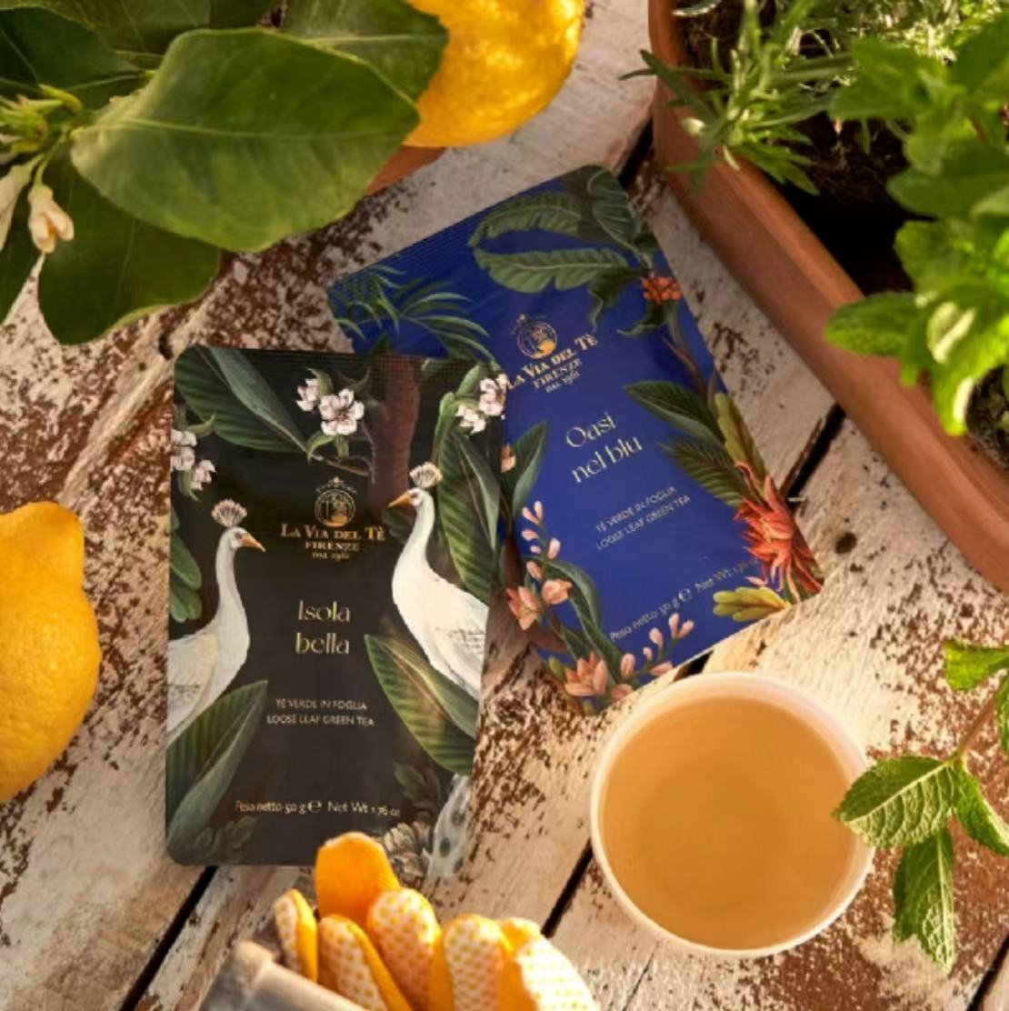 La Via Del Tè Oasi nel blu Sacchetto richiudibile da 50g